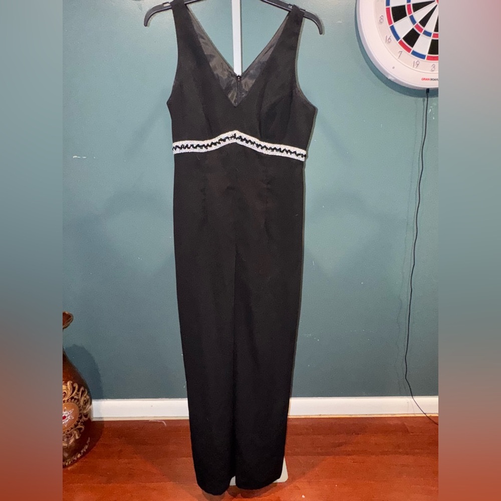 Metrostyle Black Polyester Jumpsuit